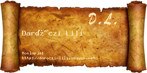 Daróczi Lili névjegykártya